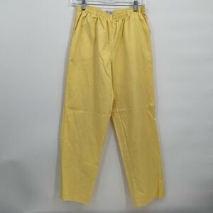 Draper's & Damon's Petite Yellow Elastic Waist Pants Slacks 6P